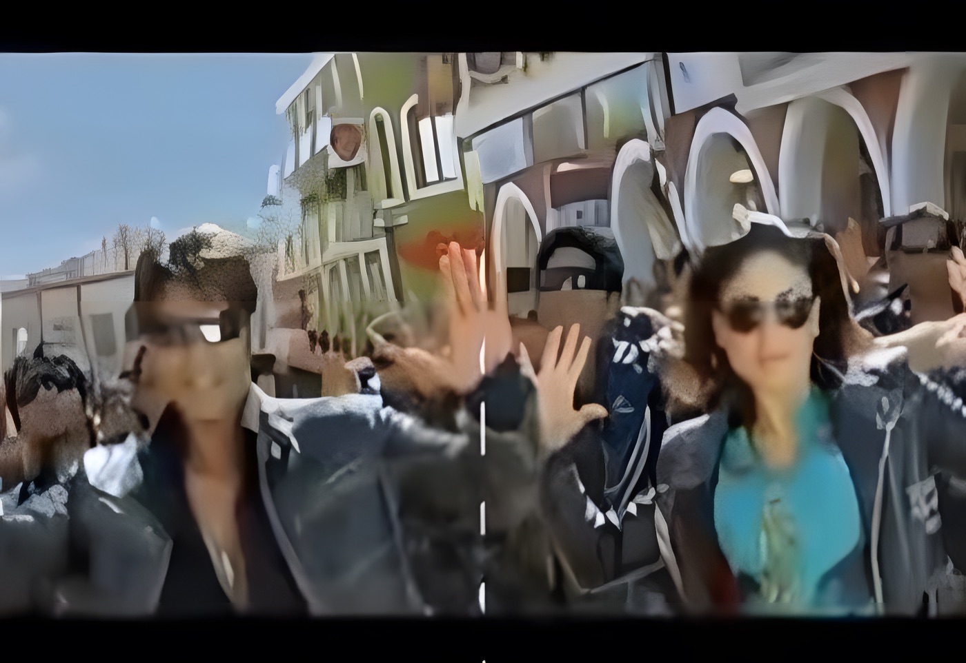 A frame from a Bollywood film song sequence