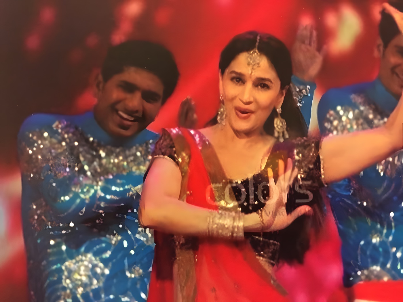 Our founder dancing on stage beside Madhuri Dixit