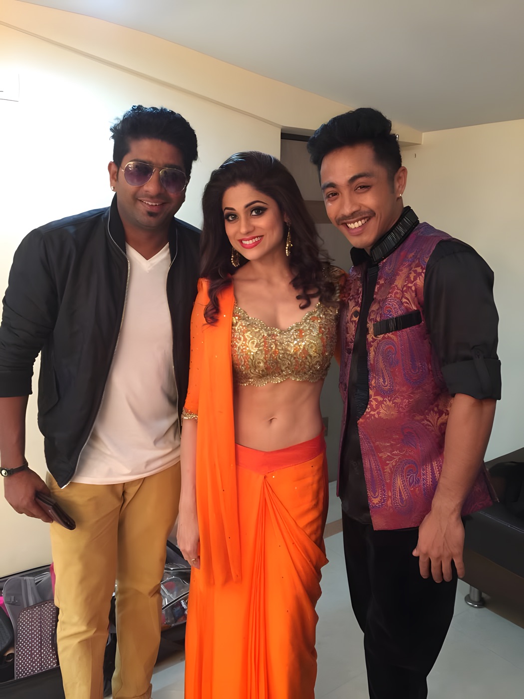 Our founder backstage with Shamita Shetty