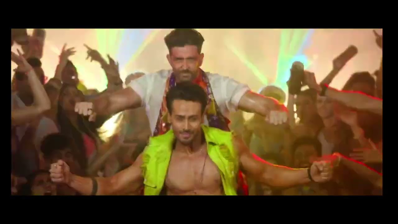 Tiger Shroff in a Bollywood film song sequence